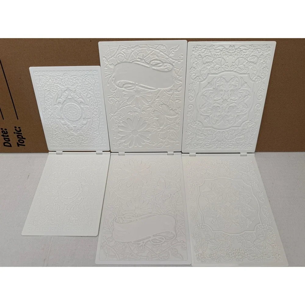 Spellbinders 3D Embossing Folders Set Delightful Daisies Floral Butterfly lot